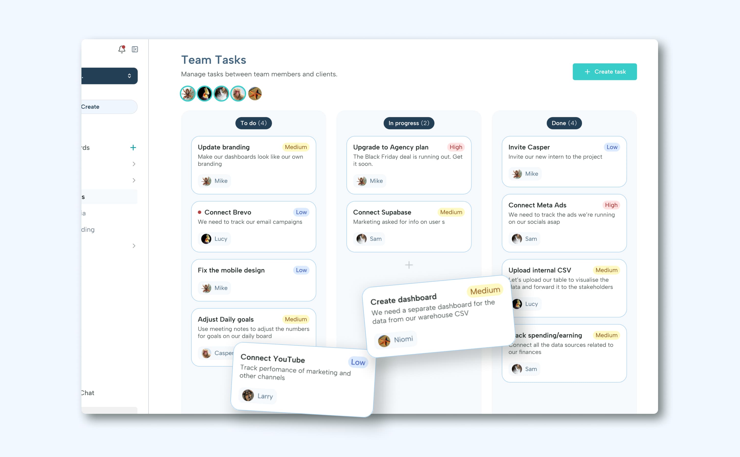 ZapDigits — Manage tasks