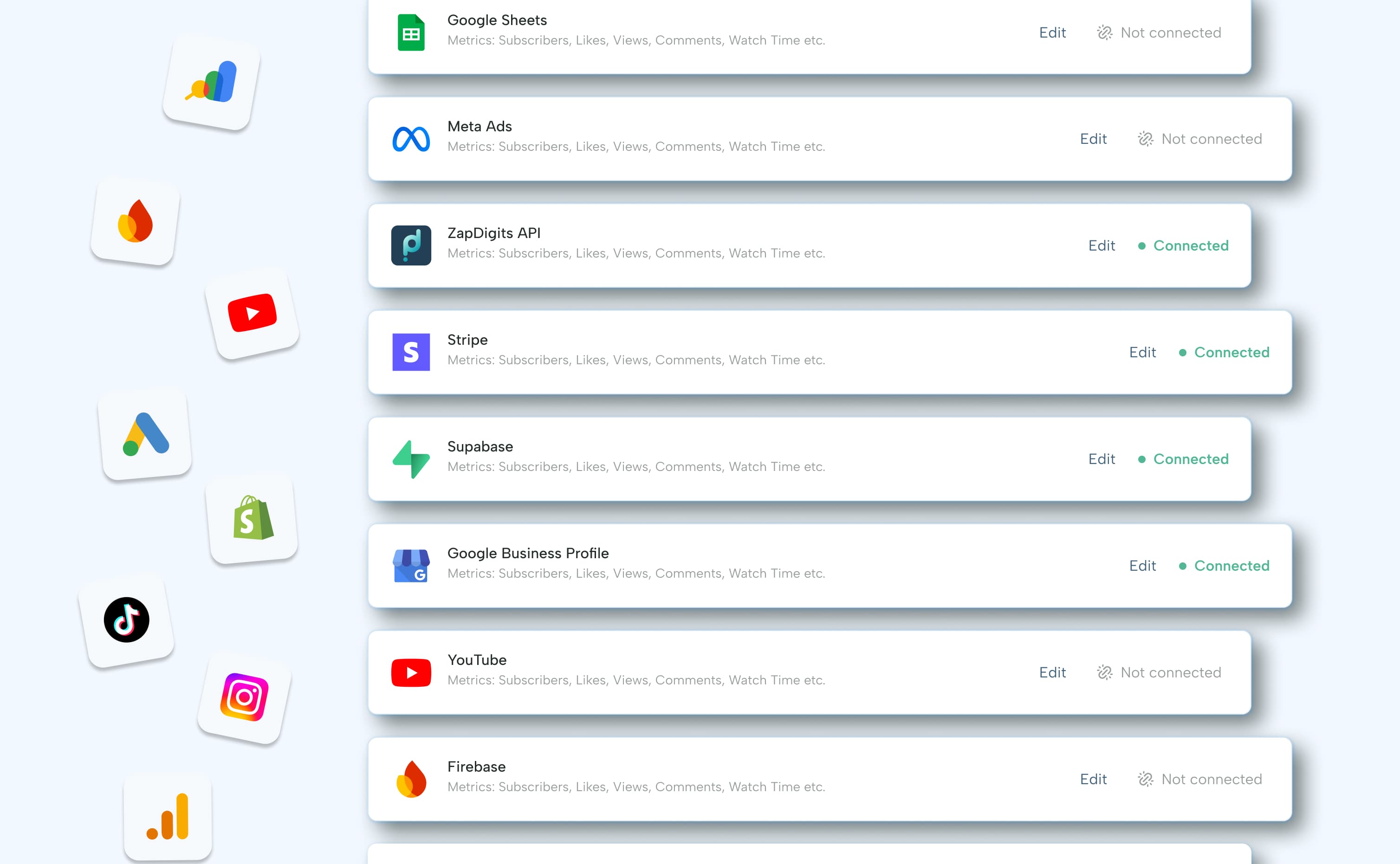 ZapDigits — Data sources