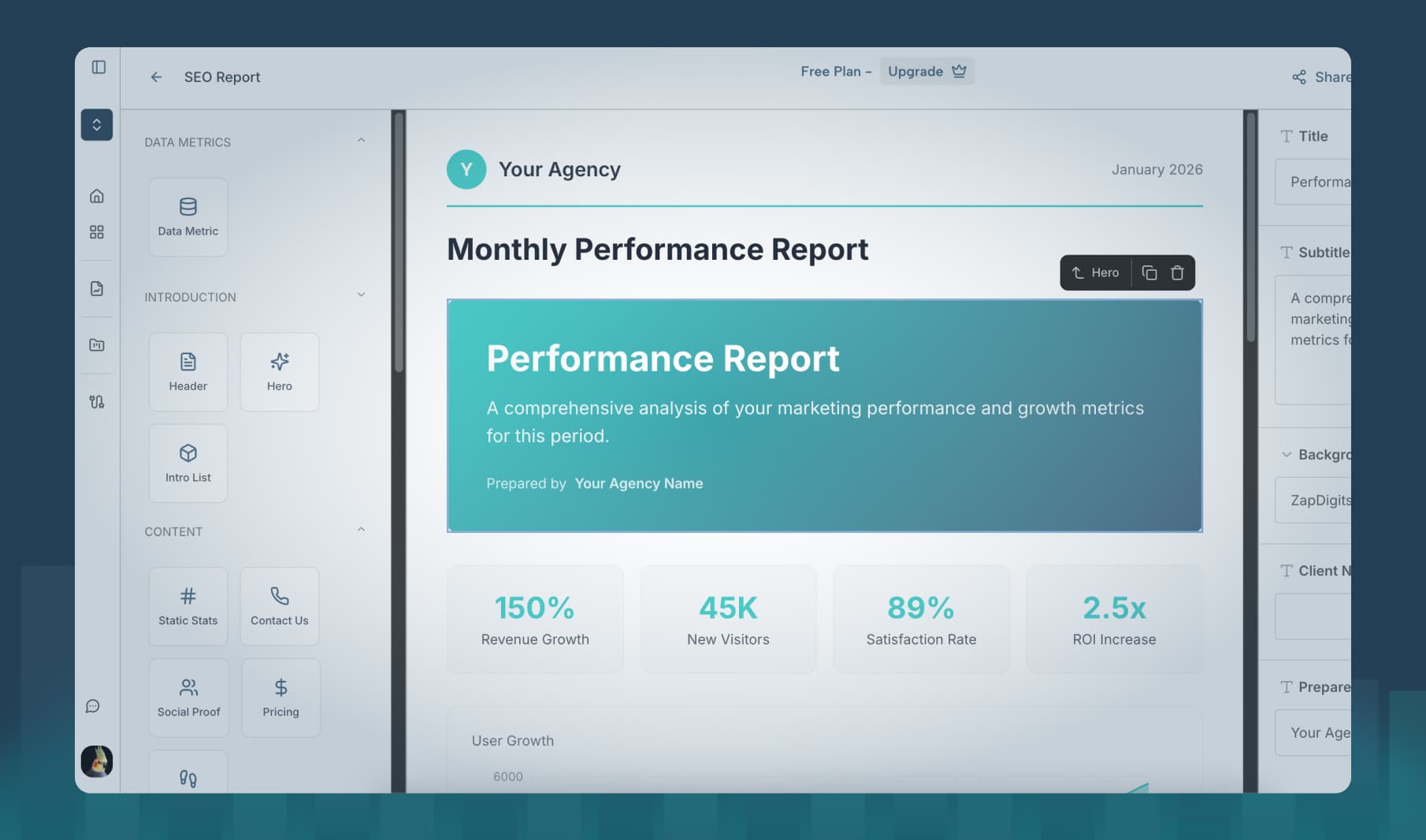 Marketing dashboards - Client reports